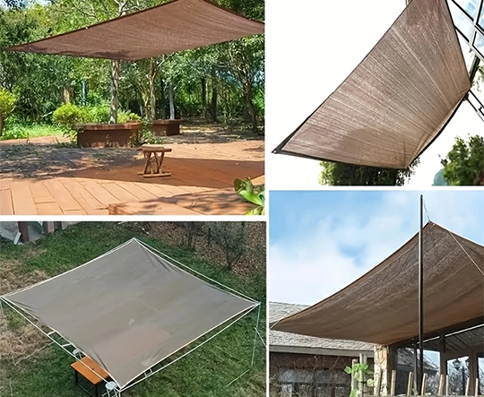 Khổ 4mx6m _ Lưới Che Nắng - Bạt Che Nắng Hàng Nhập Khẩu Cao Cấp Mila _ May Viền - Đóng Khoen _ Chắc Chắn