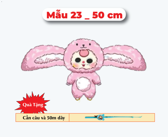 Mẫu 23 _ Diều 3D Mini 50cm - Tặng Tay Cầm và 50m Dây