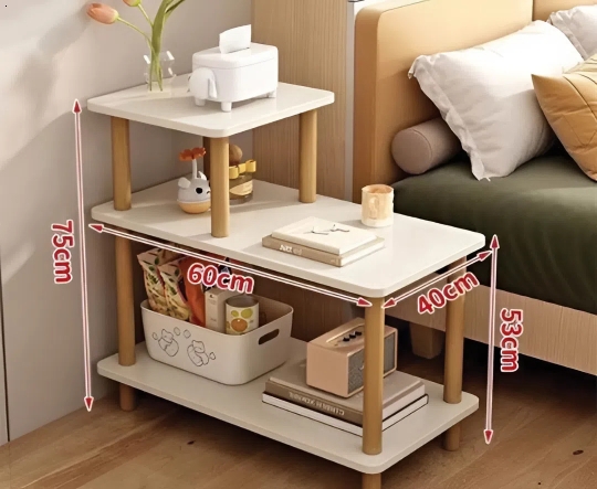 Bàn 3 Tầng Khung Gỗ Lắp Ráp