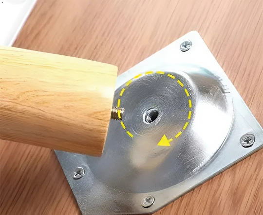 Bàn Máy Tính Chân Gỗ Tự Nhiên