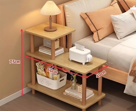 Bàn 3 Tầng Khung Gỗ Lắp Ráp