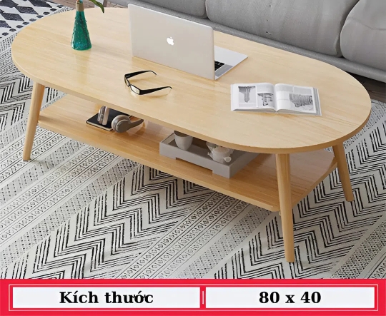 Bàn Trà Chân Gỗ Tự Nhiên
